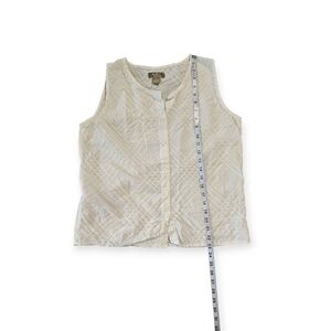 The Territory Ahead White Blouse with High Neckline 100% Cotton